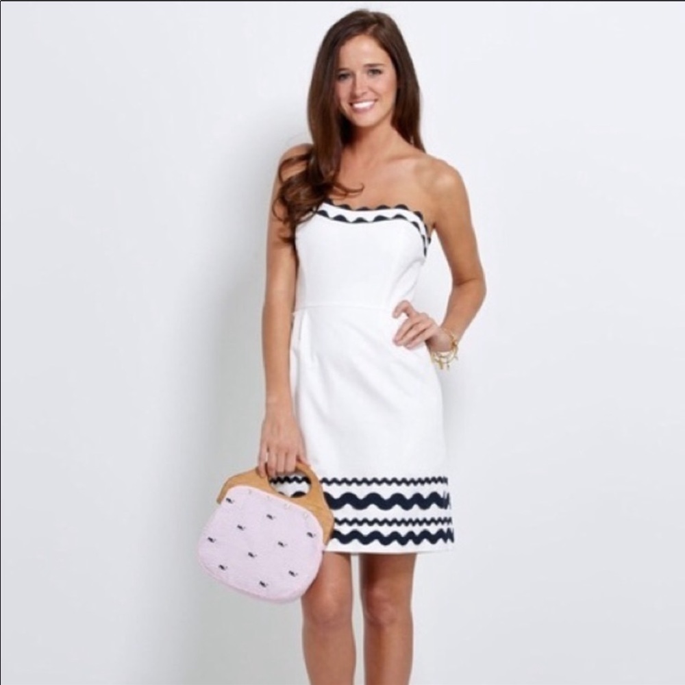 Vineyard Vines Strapless Ric Rac Dress